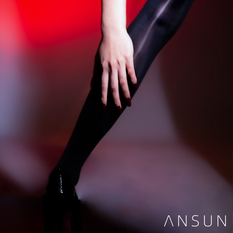 ANSUN马油「沄雾」25D高密柔弹丝滑油亮360度无痕连裤丝袜女|undefined