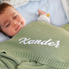 国境を越えて卸売りした赤ちゃんの刺繍綿の毛布のニットは昼寝の毛布の子供のソファーの毛布のベビーカーの毛布を抱いている
