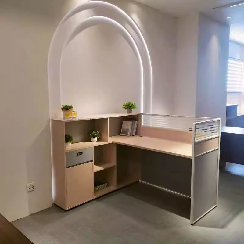 Modern Simple Office Desk and Chair Office Computer Desk Four-and Six-Person Combination Office Desk Screen Card Seat Staff Desk