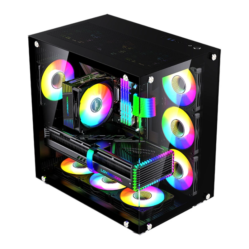 4 медные трубки радиатора CPU 12 см башня-тип настольного ПК RGB охлаждающий вентилятор ультратихий винтовой зажим 4 тепловые трубки