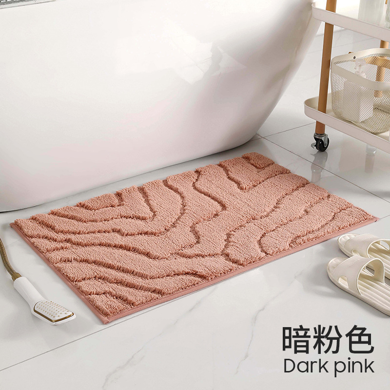 Fábrica directa alfombra de piso dormitorio sala de estar con estrias modernas y minimalistas piso de baño