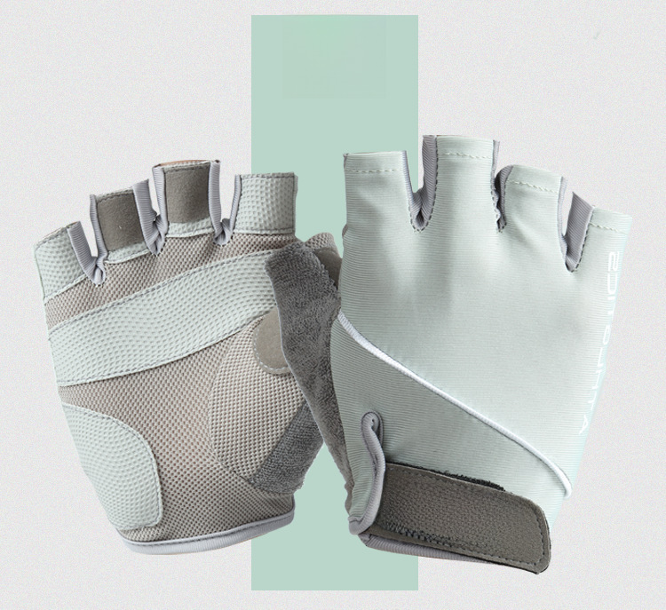 Guantes de fitness de medio dedo para parejas, para mujer, para exteriores, protección solar, antideslizantes, para yoga, deportes, equitación, guantes finos de seda helada para hombres_voghion.com