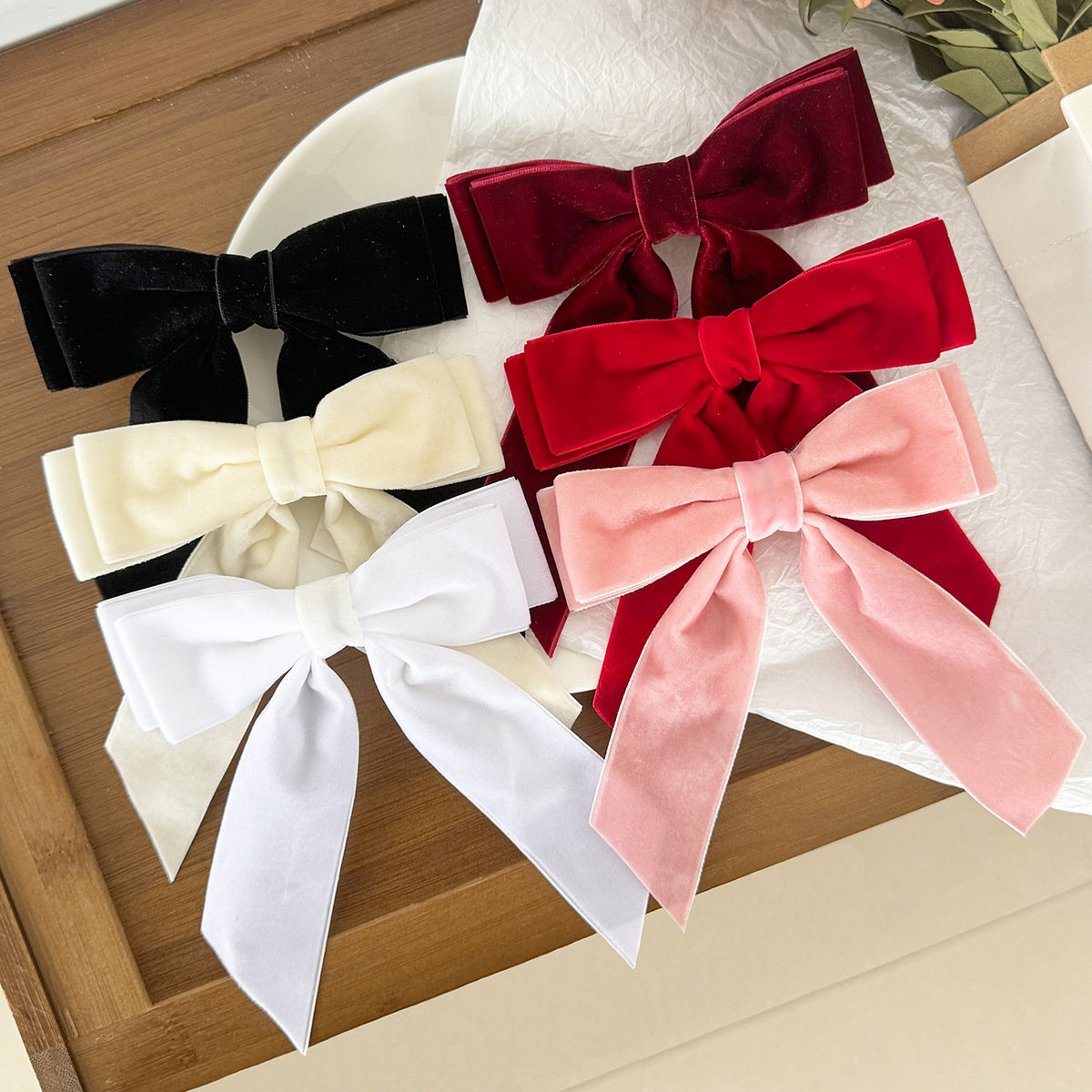 Hair Clip Hair Accessories Type Women's Elegant Bow Knot Flannel Hair Clip
