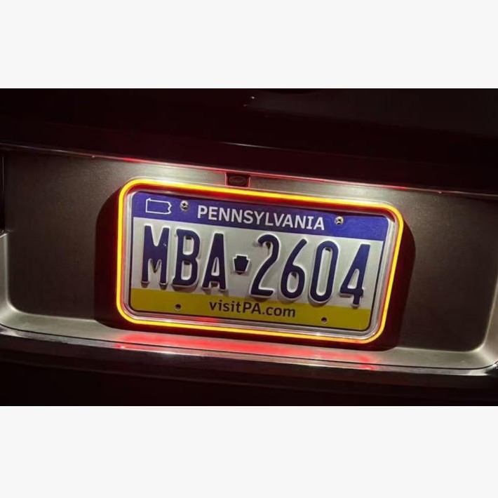 Frame de matrícula de color LED APP con iluminación marco de matrícula adecuado para marcos de matrícula de automóviles de placa verde china