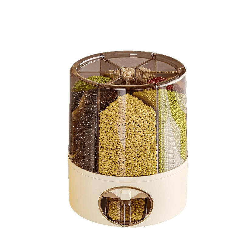 Caja de almacenamiento de granos de barril de arroz y grano rotativo sellado a prueba de insectos y humedad almacenamiento doméstico de granos de barril