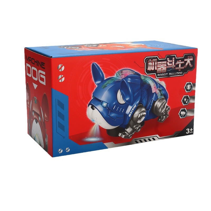 Nuevos productos transfronterizos, acrobacias universales eléctricas, perros robóticos giratorios, música, luces, perros violentos, juguetes rojos de Internet para niños eléctricos