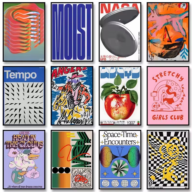 Vintage Abstract Classic Poster Retro Thinking Maze Canvas Painting Club Living Room Home Decoration Vintage Abstract Classic Poster Retro Thinking Maze Canvas Painting Club Living Room Home Decoration