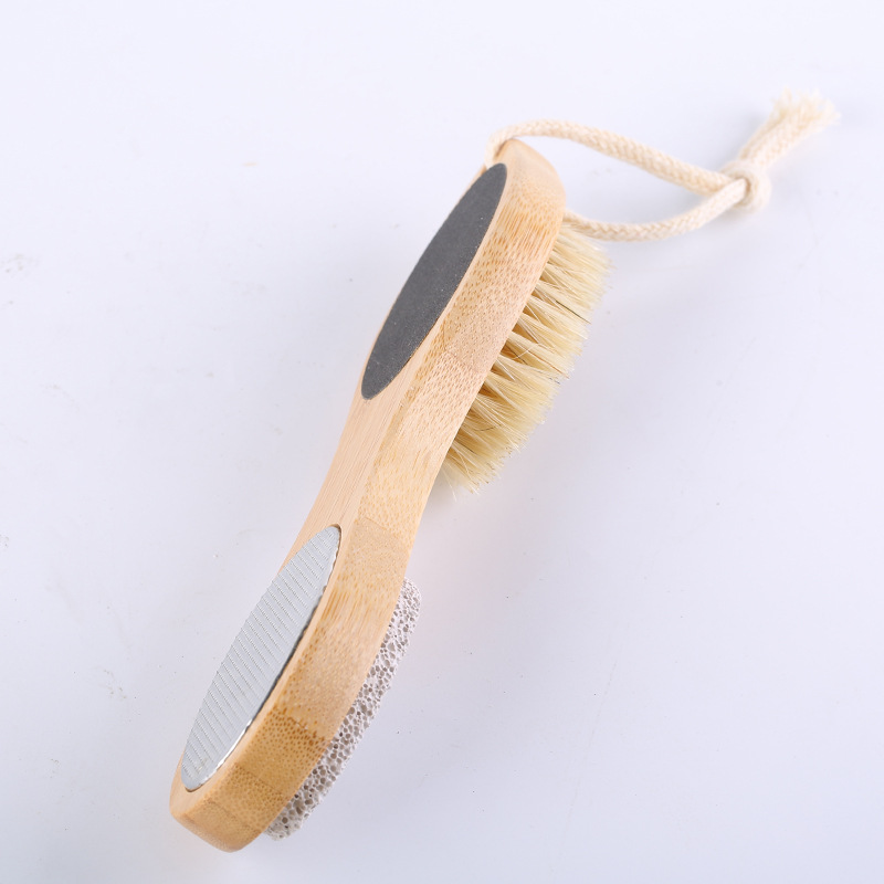 Four-In-One Foot Scrubber, Bamboo Brush, Foot Scrubber, Foot Scrubber, Foot Scrubber, Bristle Cleaning Tool, Dead Skin Removal Tool