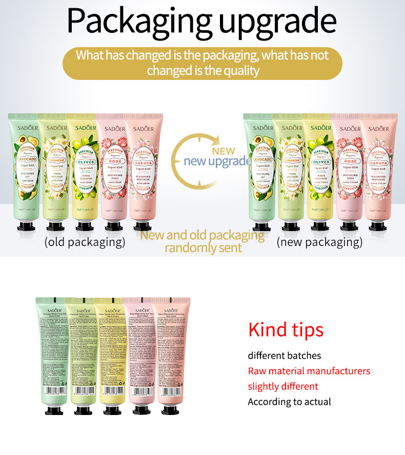 Sadoer Rose And Chamomile Hand Cream Moisturising Skincare 30g_voghion.com