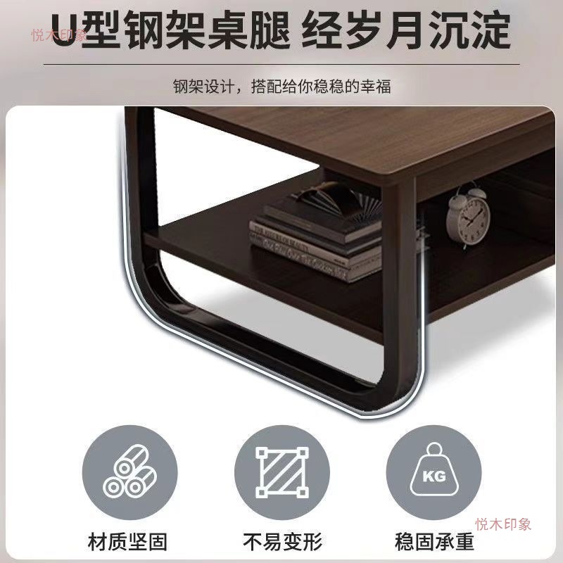 Mesa de té pequeña sala de estar doméstica simple mesa pequeña sofá de lujo simple mesa de té moderna mesa cuadrada al por mayor