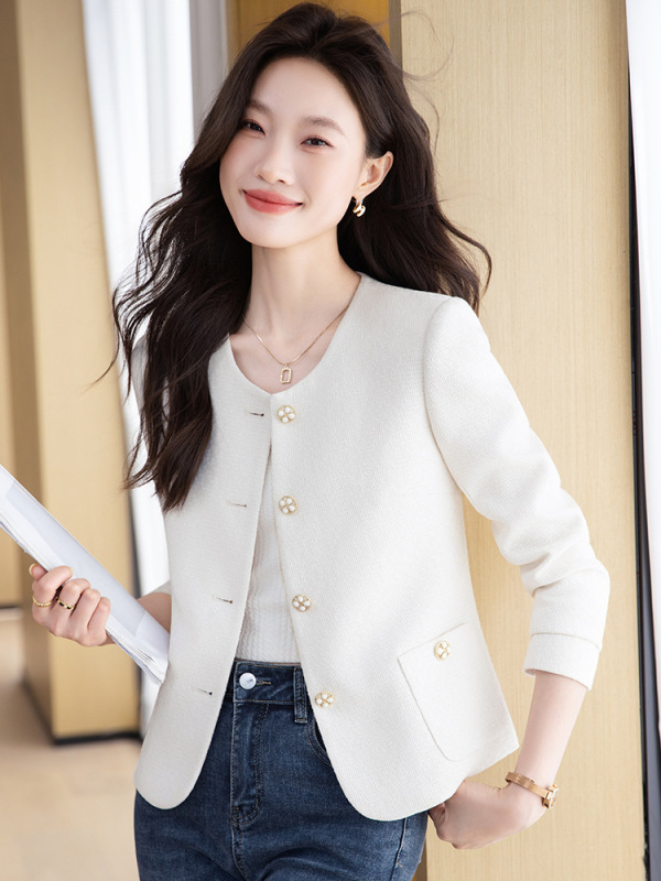 秋装气质紫色小香风短款外套女2025秋季新款洋气春秋女士通勤上衣|undefined