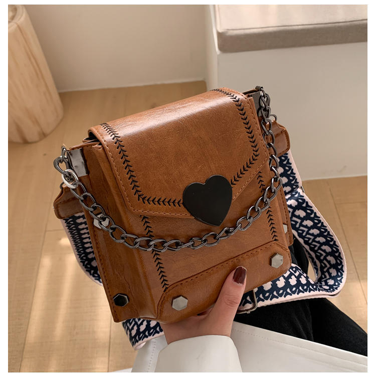 Yağlı ciltler için vintage tarzı küçük çanta, çift katmanlı büyük kapasiteli telefon çantası, bozuk para cüzdanı, modaya uygun çok yönlü sınır ötesi küçük çanta, çapraz çanta.