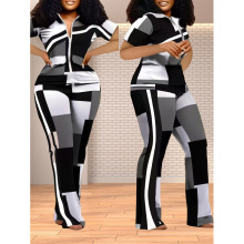 M 63364 Printed trendy women's two-piece ӡ������Ůװ������