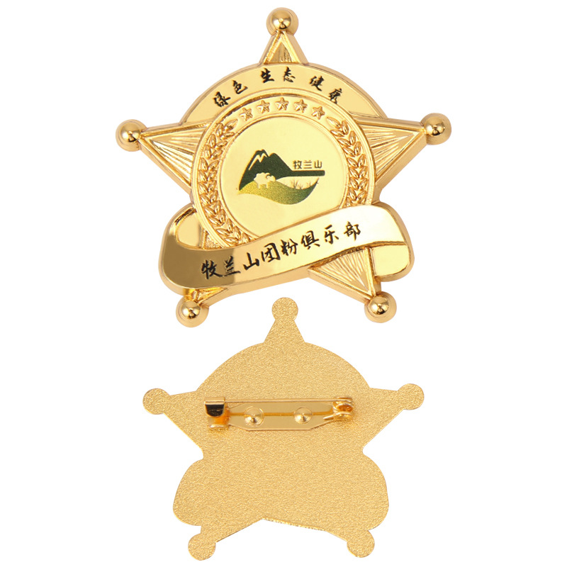 Fábrica modelo alemán medalla conmemorativa personalizada insignia de metal medalla de propósito general Medalla de Estrella de cinco puntas en stock al por mayor