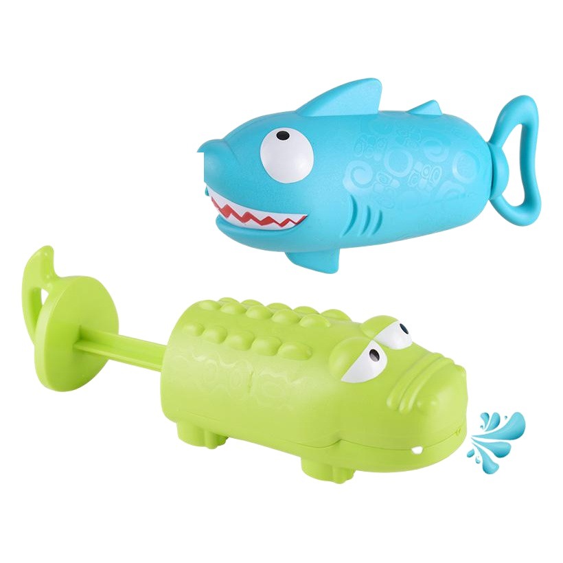 Cañón de agua animal para niños transfronterizos cocodrilo tiburón rociado de agua pistola de bombeo de agua verano Niños y Niñas jugando baño de agua juguetes de playa