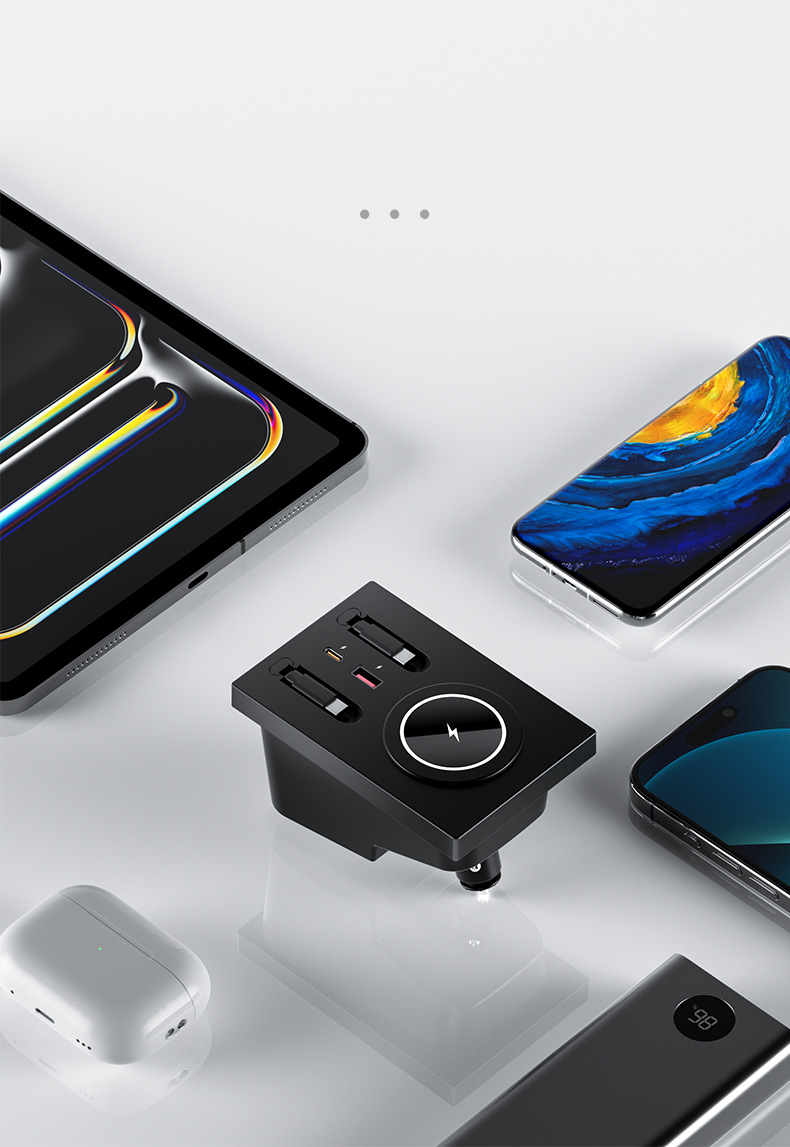 For Volvo XC60 XC90 S90 S60V90 wireless charger USB/Type-C fast charging docking station