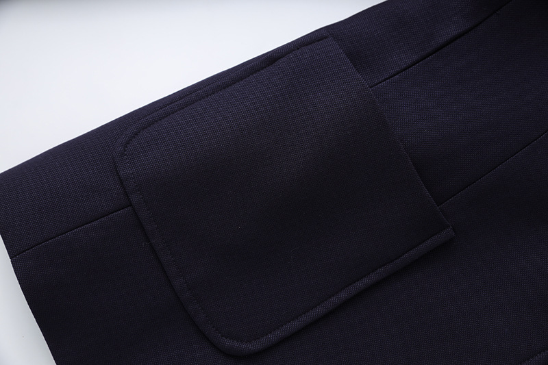 Blazer donna slim fit blu navy ricamato giacca formale ufficio_voghion.com