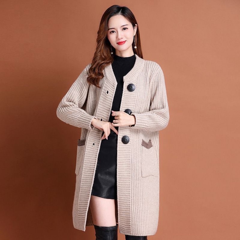 フード付きセータージャケット女性の秋冬服 2025 新しいルーズスタイルニットカーディガン女性のアウターコートトレンディ|undefined