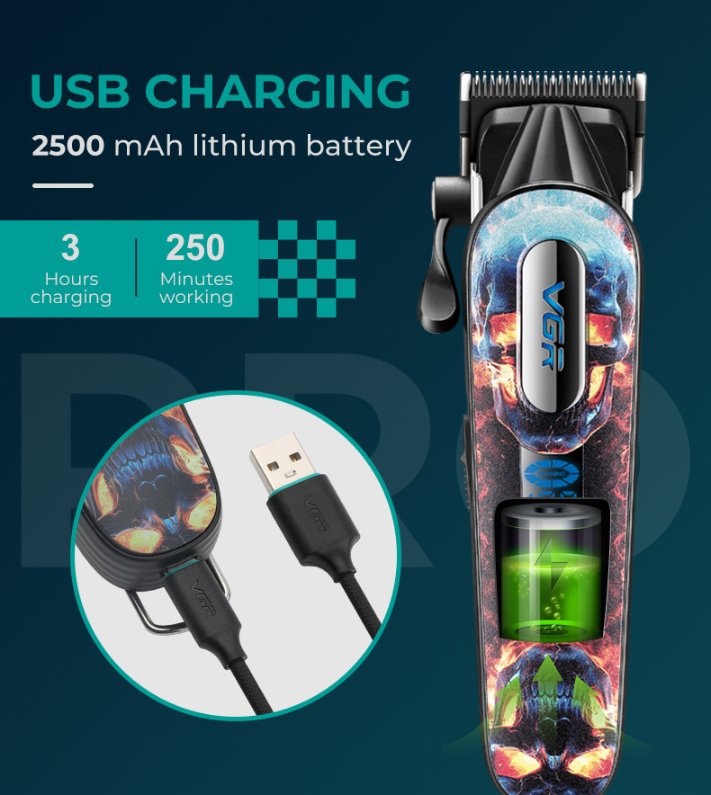 Professional Electric Hair Trimmer With Digital Display 9000rpm_voghion.com