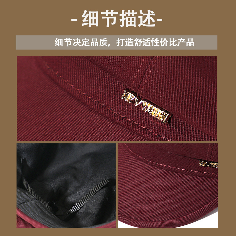 韩版气质八角帽女秋冬宽檐显脸小报童帽复古文艺高品质时尚画家帽|undefined