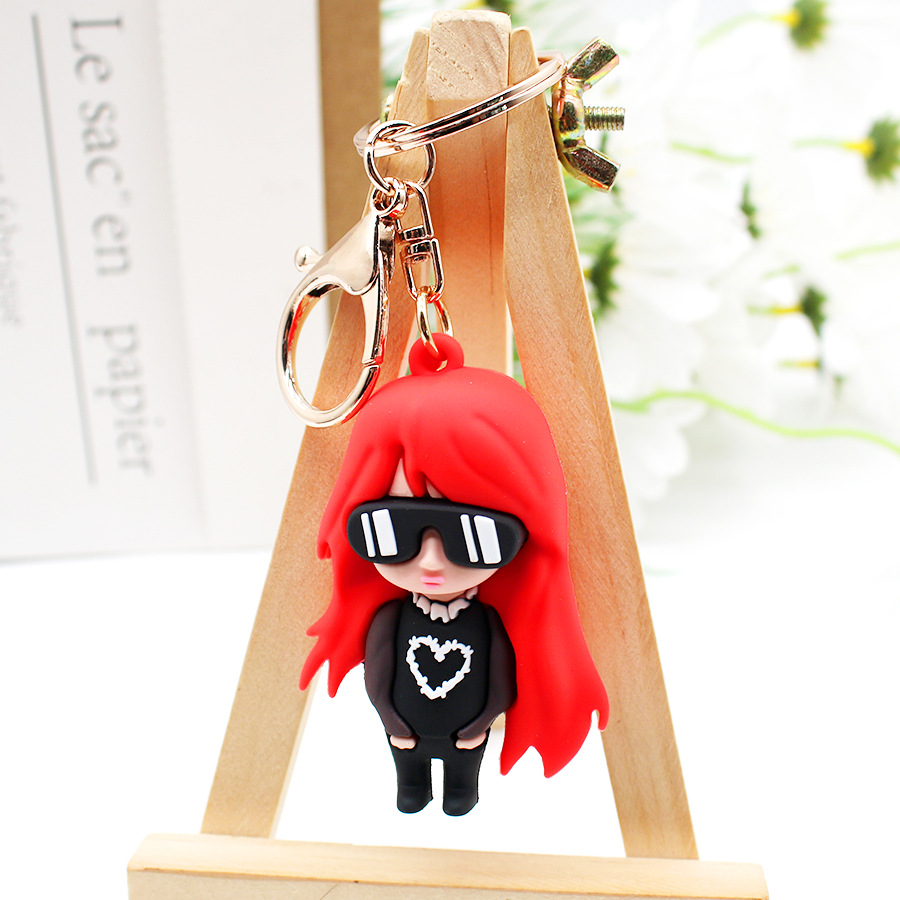 Cartoon Q version of singer keychain Billie Billie pendant Carlo Ji Karol G exquisite doll pendant_voghion.com