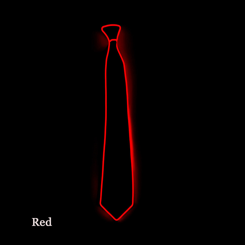 Corbata luminosa EL suministros para Halloween fiesta LED corbata brillante luminiscente al por mayor