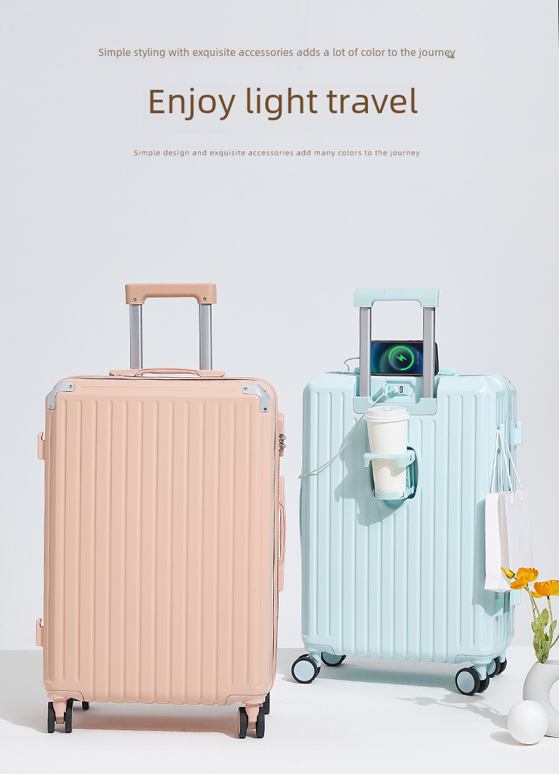 Ins luggage case 20 inch trolley case large capacity suitcase 24 inch anti-fall universal wheel luggage small boarding case