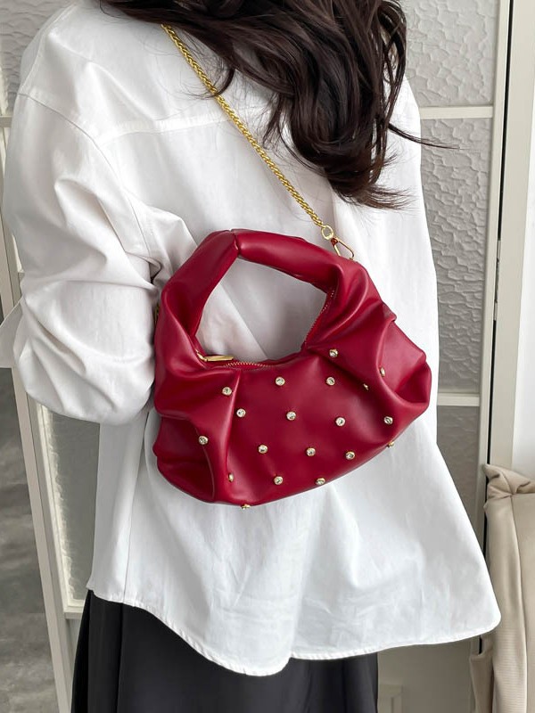 Bolsa de mano de diamante de Xiaoyan, bolso de mano de mujer 2025, nuevo estilo de alta calidad, bolso de nube de moda, bolso de trayectoria de moda
