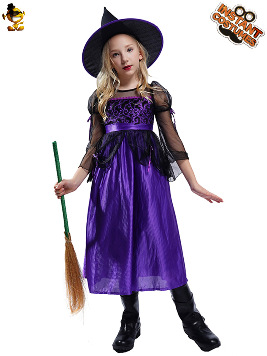 Transfronterizo nuevo disfraz de Halloween Cosplay traje de la etapa disfraz Cosplay disfraz niña bruja traje