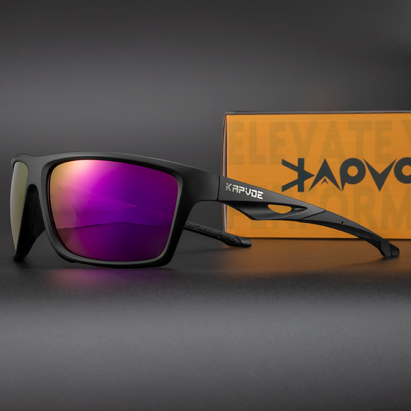 Nuevas gafas de sol polarizadas kapvoe, deportes al aire libre, gafas de ciclismo, gafas de sol de conducción con montura cuadrada, venta caliente transfronteriza