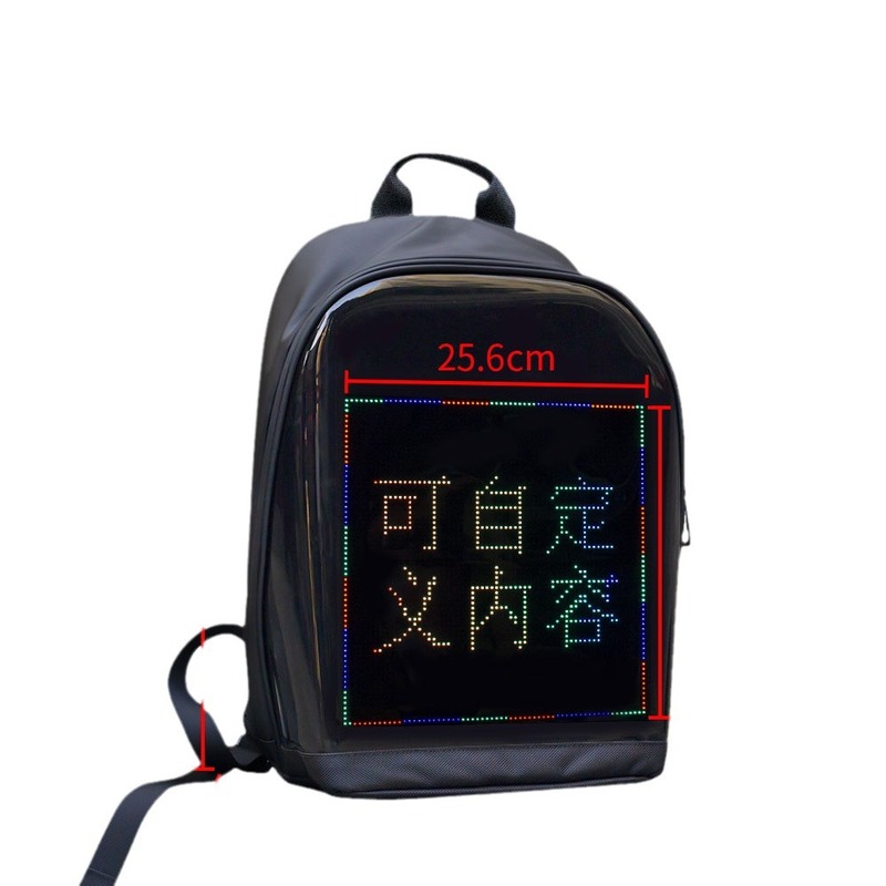 同じタイプのled広告のリュックサックを運転しています。スマートにledバッグを運転しています。屋外のフルカラーledスクリーンのリュックサックです。|undefined