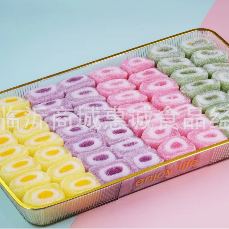 Paste cut cake bulk 21kg strawberry mango matcha blueberry fruit flavor potato cake waxy Ji snacks wholesale