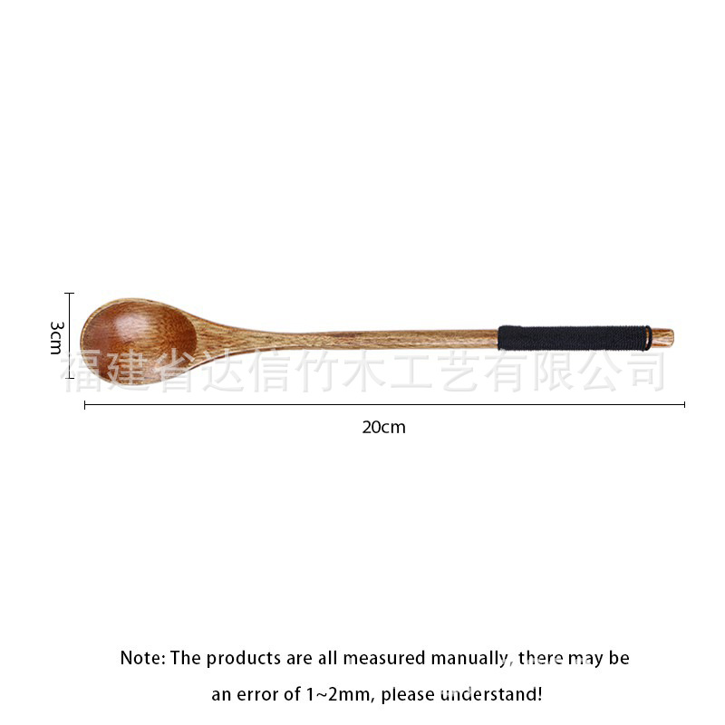 옻칠 검정 라인 꿀 스푼 20*3cm, 무게 6g
