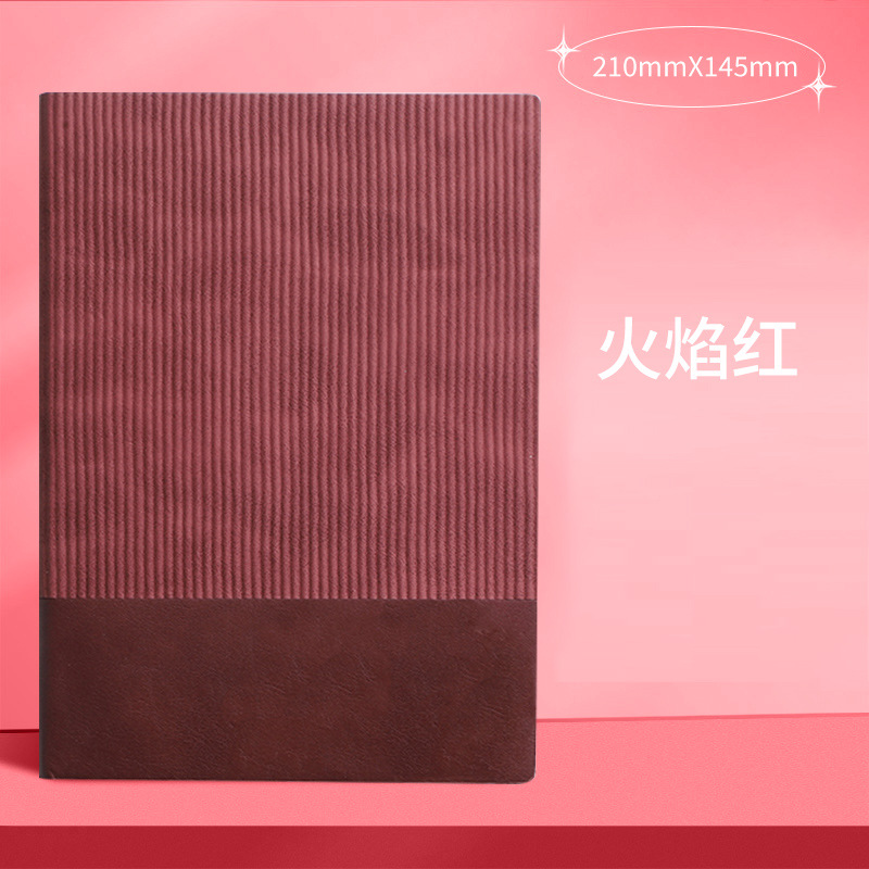 Cuaderno con Logotipo, Juego de Cuadernos A5 de Cuero Suave Cosido, para Negocios, Oficina, Reuniones, 160 Hojas, Caja de Regalo