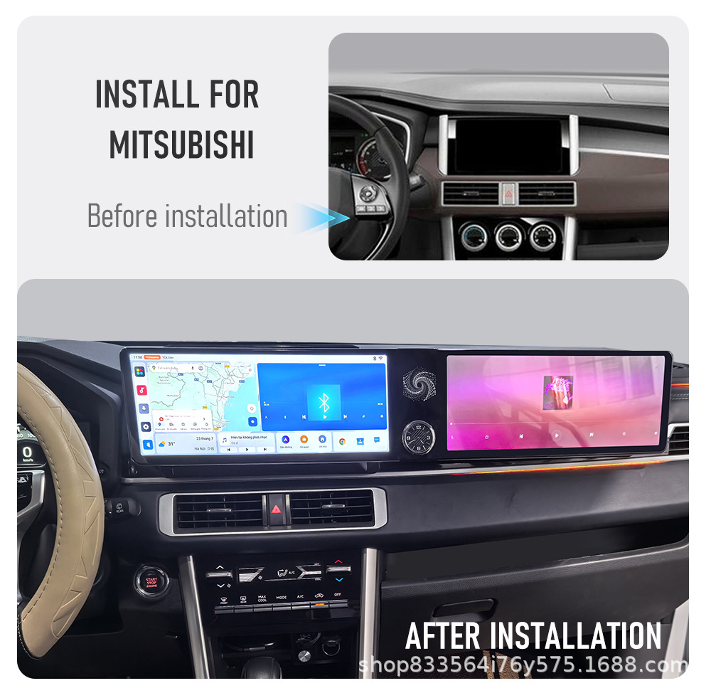 Suitable for Mercedes-Benz and Bmw 12.3 Dual-Screen Navigation System with Qualcomm 6125 Chip, Dual-Screen Interaction, Supports Original Car Systems