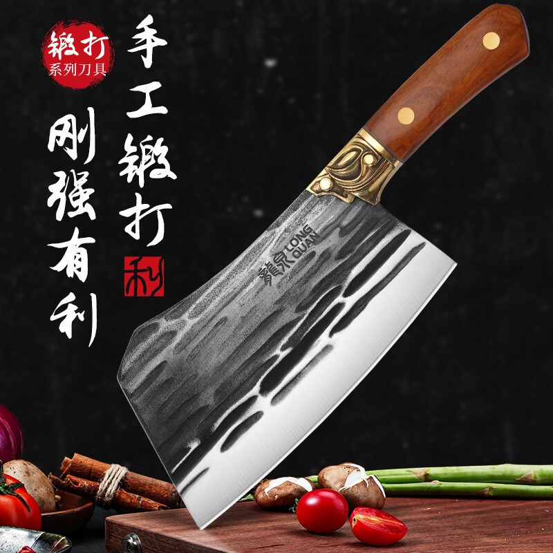 Longquan cuchillos domésticos cuchillos de cocina cuchillo de hueso comercial Longquan hueso carnicero cuchillo de cocina conjunto cuchillo de corte de hueso forjado corte
