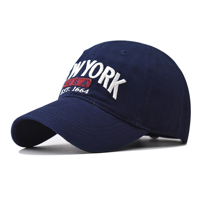Algodón NUEVA YORK letra grande gorra de béisbol bordada para hombres y mujeres primavera, verano y otoño simple gorra a prueba de sol image 12