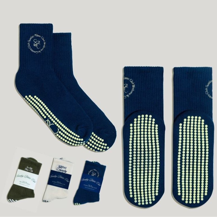 Customized Non-Slip Socks Pilates Navy Blue Reformers Pilates Non-Slip Socks Customized Non-Slip Socks Pilates Navy Blue Reformers Pilates Non-Slip Socks