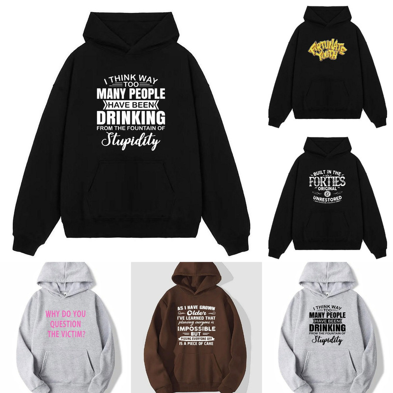 Letter Print Thick Hoodie Hoodies for Men Men