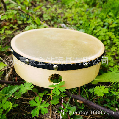 奥尔夫打击乐器8寸牛皮手鼓声音浑厚干净幼儿园小学音乐教具批发