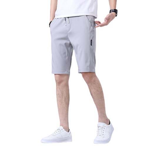 Men's Ice Silk Casual Shorts - Ultra-thin, Breathable, Versatile Straight Leg Summer Loose Elastic Five-pocket Shorts - Non-pilling