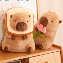 变身卡皮巴拉公仔capybara水豚玩偶毛绒玩具丑萌娃娃吧啦生日礼物