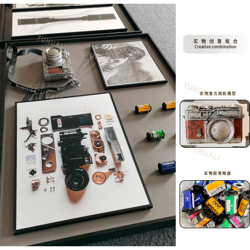 Cámara de Pintura Decorativa tiro estéreo Cámara película real pintura pasillo dormitorio pintura decorativa sala de estar colgando pintura