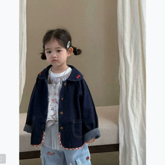韩版女童春秋季可爱猫咪牛仔外套2025秋装新款女宝宝开衫上衣潮
