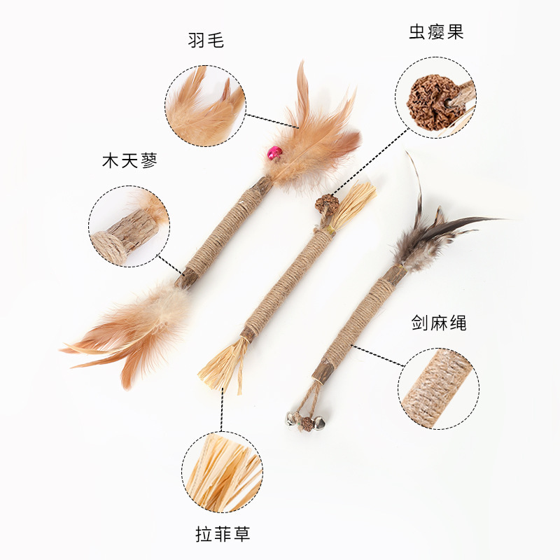 Polygonum multiflorum mordedor palo gato juguete auto-Hola aliviar congestión resistente a mordeduras gato Bola de menta divertido gato palo gatito molar gato suministros