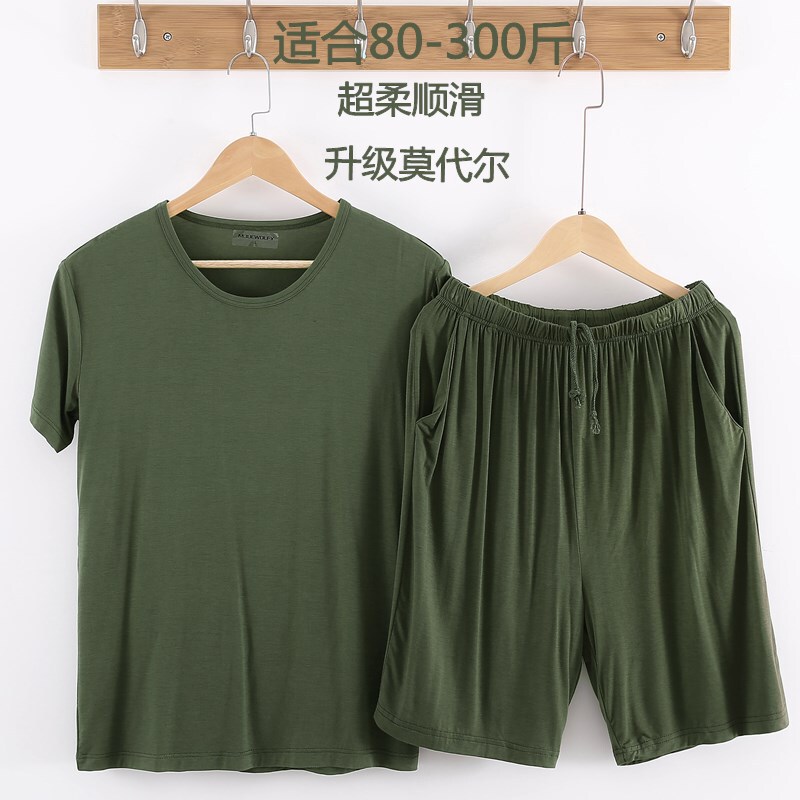 Men's Summer Pajamas, Home Clothes, Modal Short-Sleeved Shorts Suit, Round Neck Air Conditioner Plus Fat, One Piece Drop Shipping Wholesale Men's Summer Pajamas, Home Clothes, Modal Short-Sleeved Shorts Suit, Round Neck Air Conditioner Plus Fat, One Piece Drop Shipping Wholesale