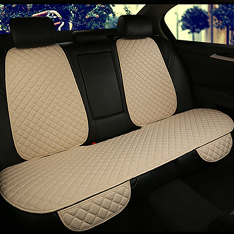 Seat cushion, seat cover | Universal Seasons Breathable - square-linen-warm-beige-with-rear-row-back-standard