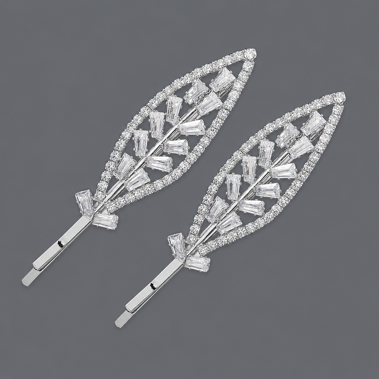 Horquilla de zirconio de lujo ligero europeo y americano con incrustaciones de diamantes, pinza de pelo de alta gama para mujer, suministro mayorista transfronterizo directo de fábrica.