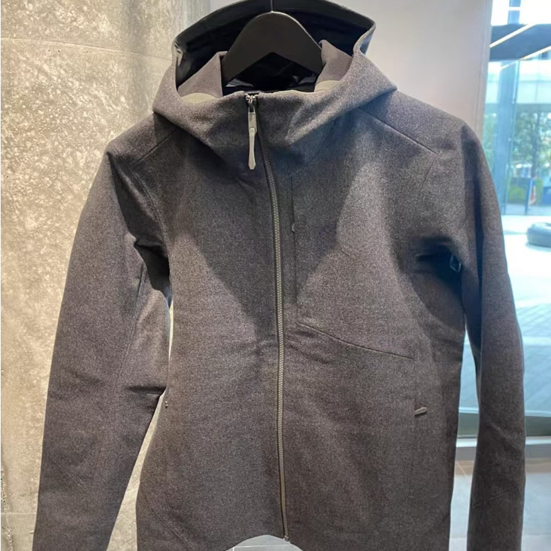 N's Outdoor Spring & Fall Woolen Jacket Wool Material Men's Sports Laminated Hooded Loose Breathable Soft Shell Jacket