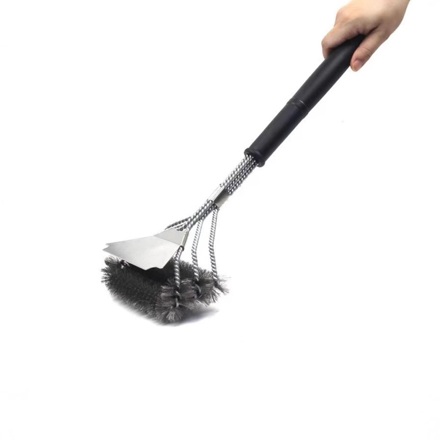 BBQ red de barbacoa transfronteriza cepillo de limpieza cepillo de alambre de acero inoxidable limpieza parrilla de barbacoa cepillo de acero herramienta de barbacoa